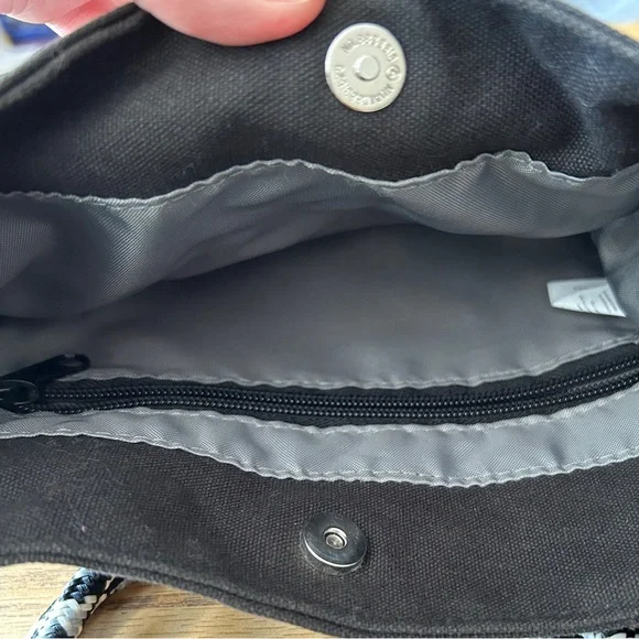 Kavu Black Canvas Crossbody with Black-and-White Rope Strap - Picture 6 of 11